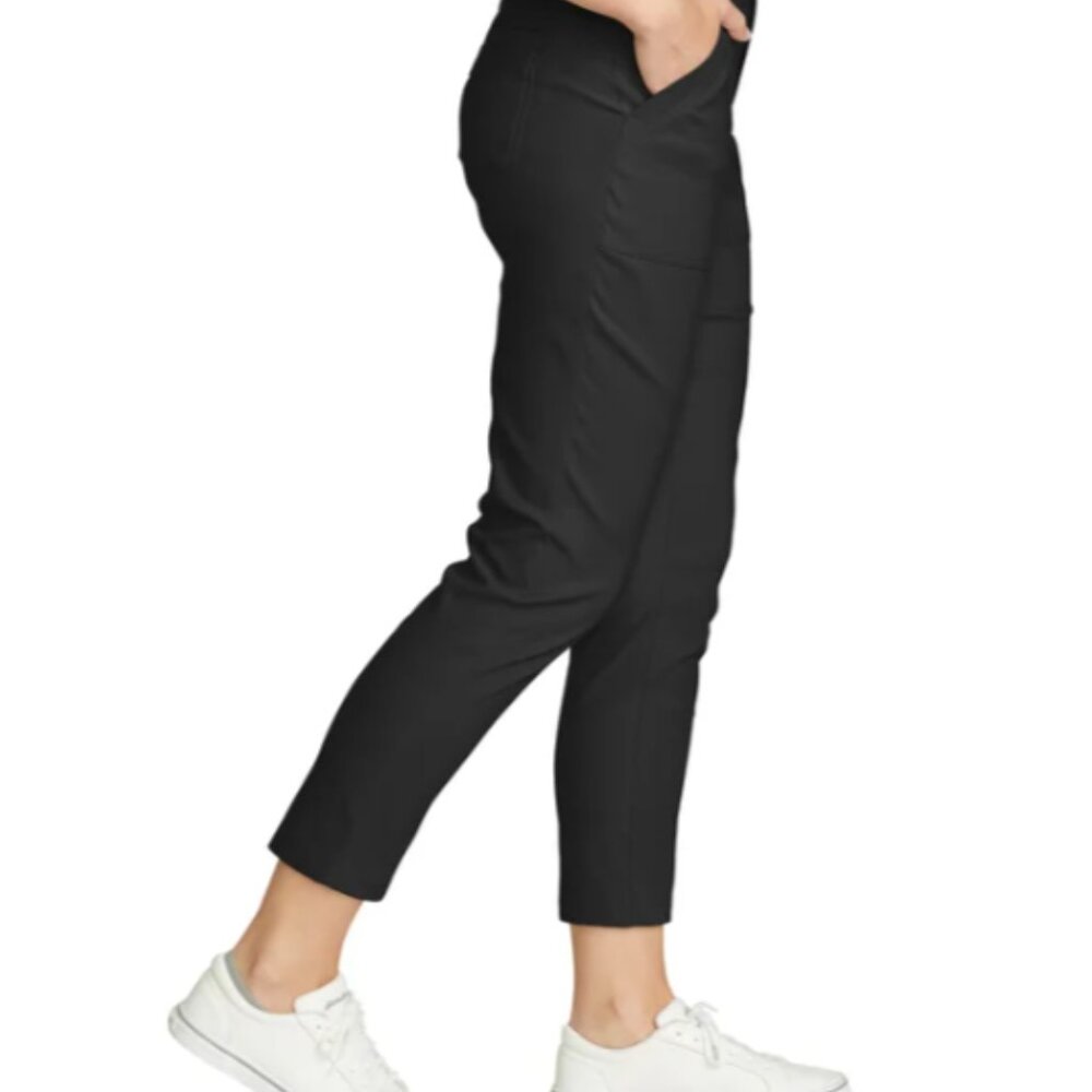 Eddie Bauer Women's Horizon Straight Ankle Pant UPF 50+ Black Size 6 - Picture 2 of 7